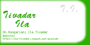 tivadar ila business card